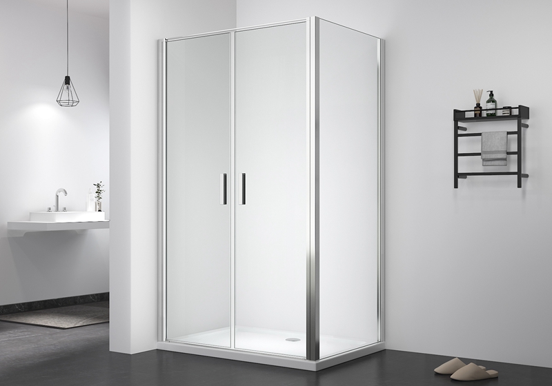 PV 1904 6mm pivô de vidro 2 portas mais box de chuveiro + painel lateral